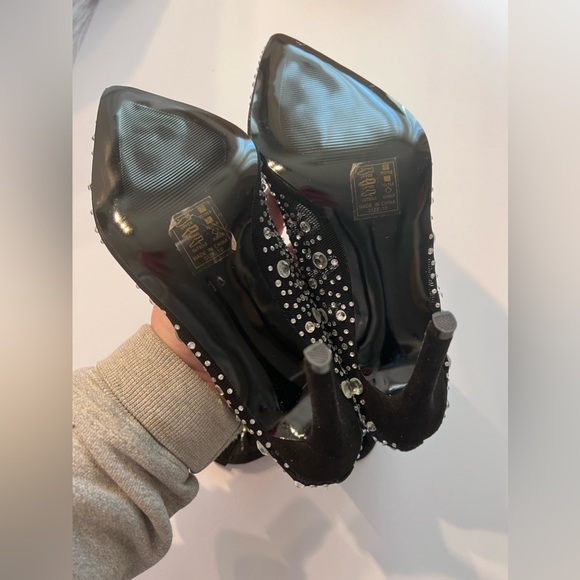 NEW AZAELA WANG the Opry Crystal Stiletto Mid Booties Size 10 OBO!!!! - Picture 8 of 12